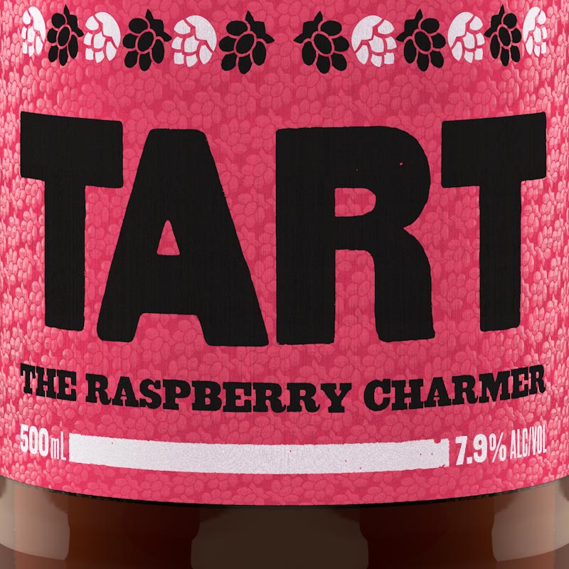 The rasberry charmer launch including name, packaging design and advertising material.