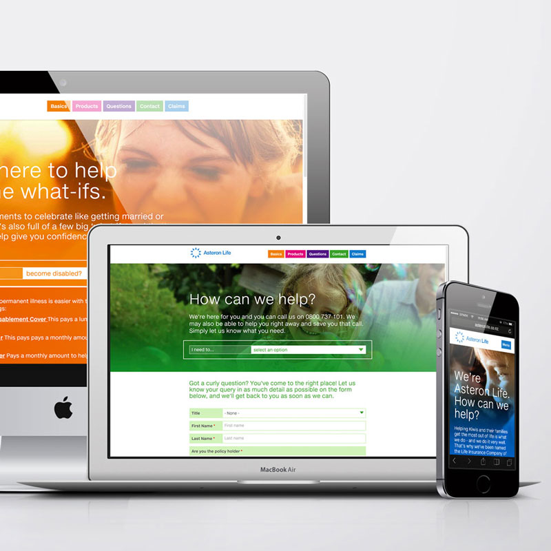 Asteron Life making life insurance easy with it's mobile friendly site.